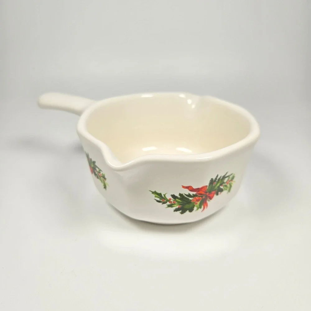 Vintage Pfaltzgraff Christmas Heritage Potpourri‎ Butter Sauce Dish Bowl Retired